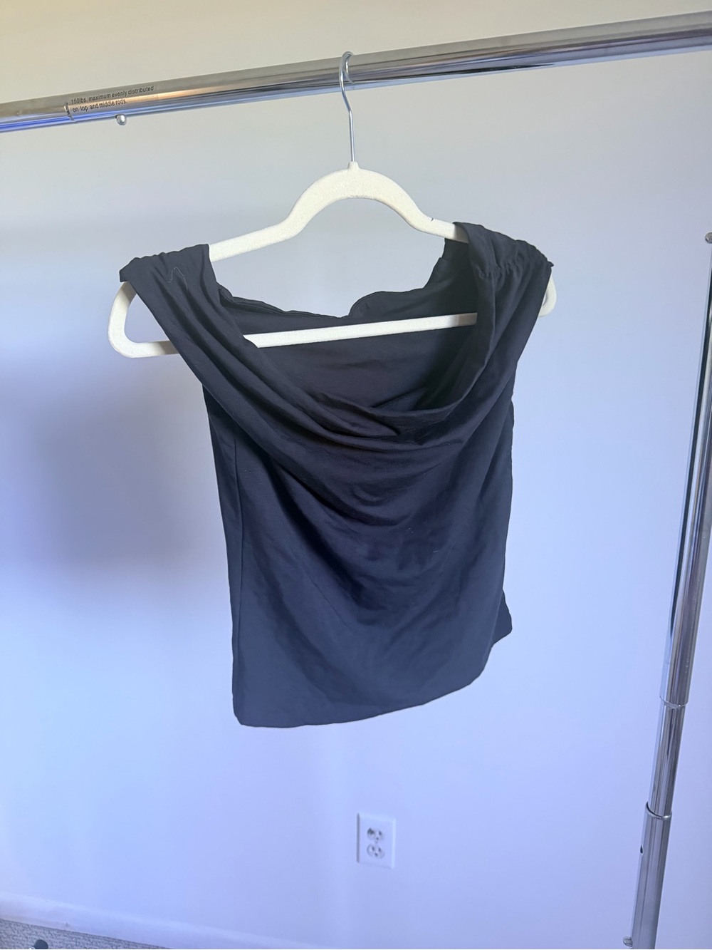 NWOT A&F Women's Black Draped Cowl Neck Top